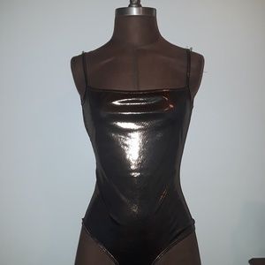 Golden bodysuit NWOT